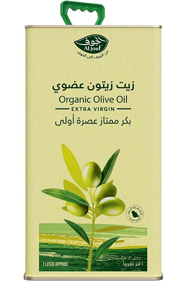 زيت زيتون الجوف العضوي بكر ممتاز - 1 لتر (عبوة واحدة)