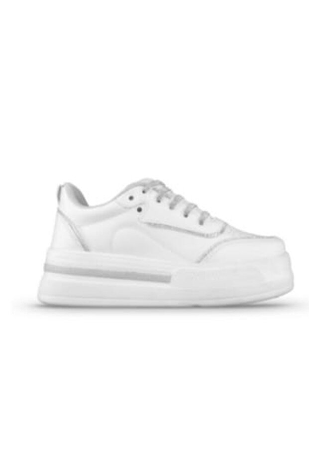 Mp 252-6306 White Women's Lace-Up Sports Shoes