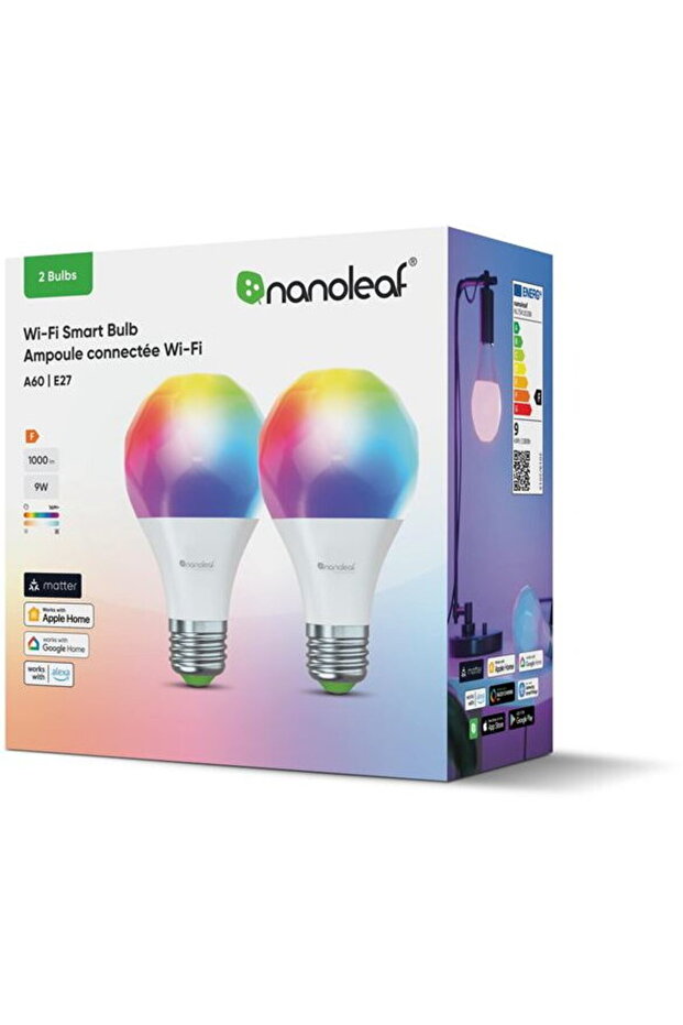 Bec inteligent Matter Wi-Fi A19 E27, pachet de 2 - 8