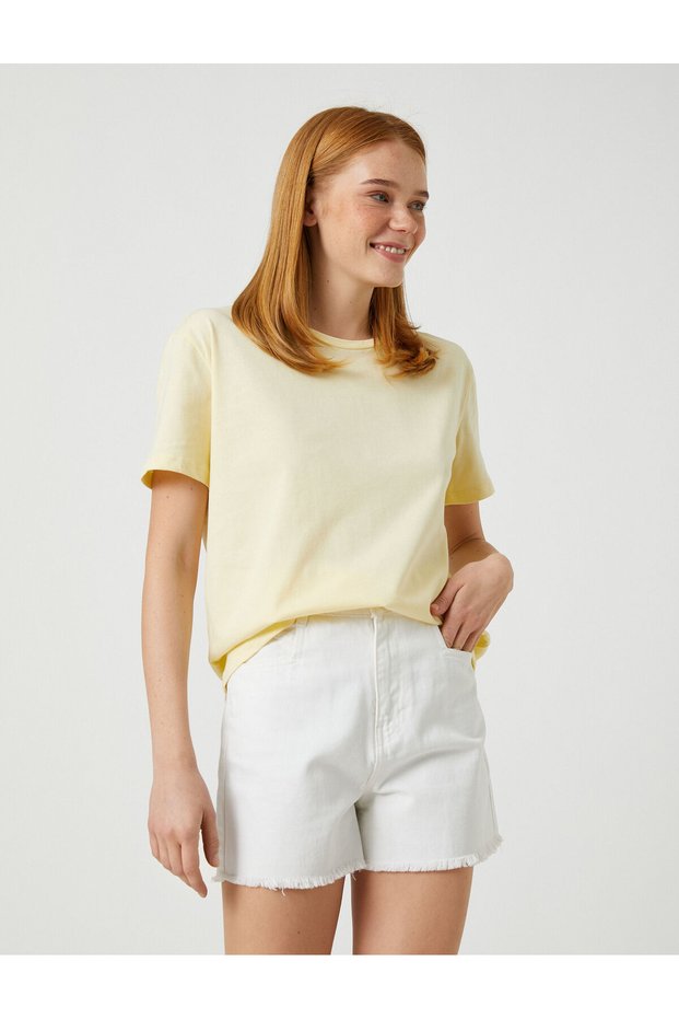 Basic T-Shirt Cotton Crew Neck Short Sleeve