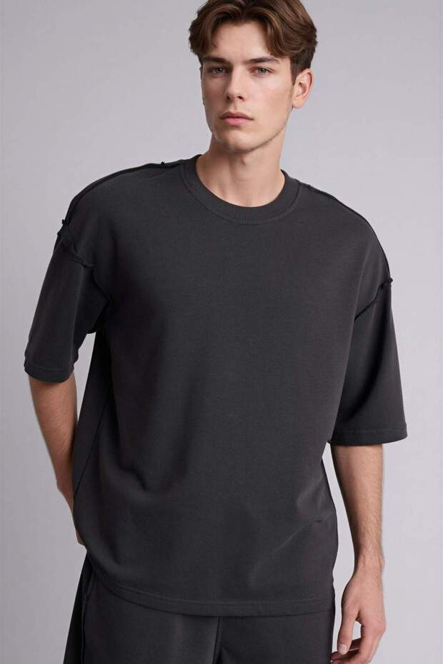 Cotton Loose Fit Short Sleeve T-Shirt G4265Ax26Sm