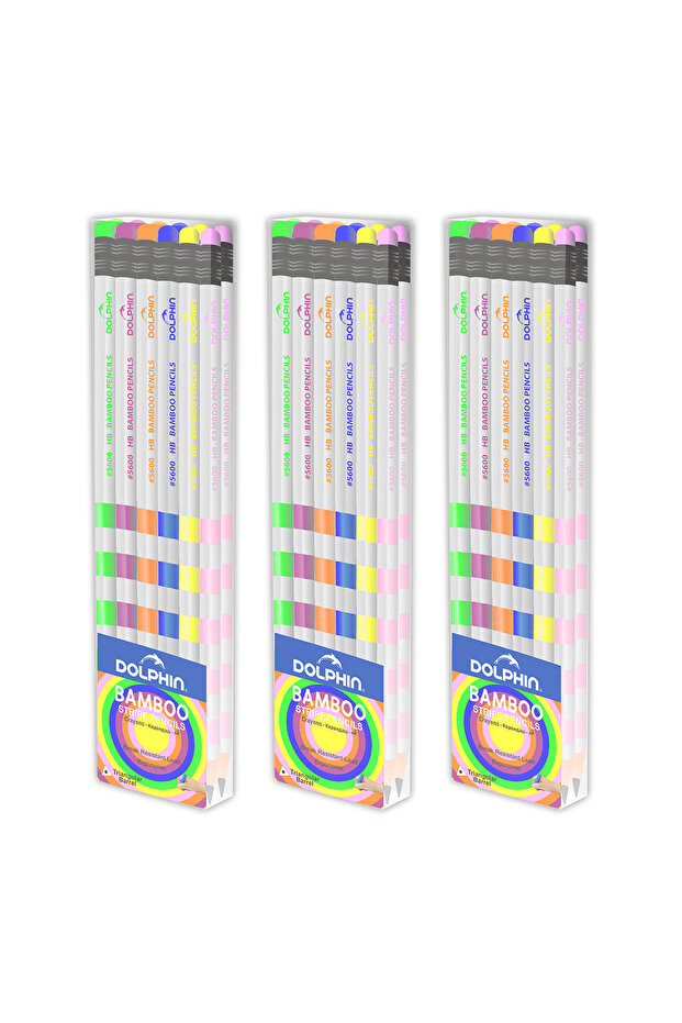 Triangular HB Pencil with Eraser, Smooth, Break-Resistant For School & Office - 36 PCS