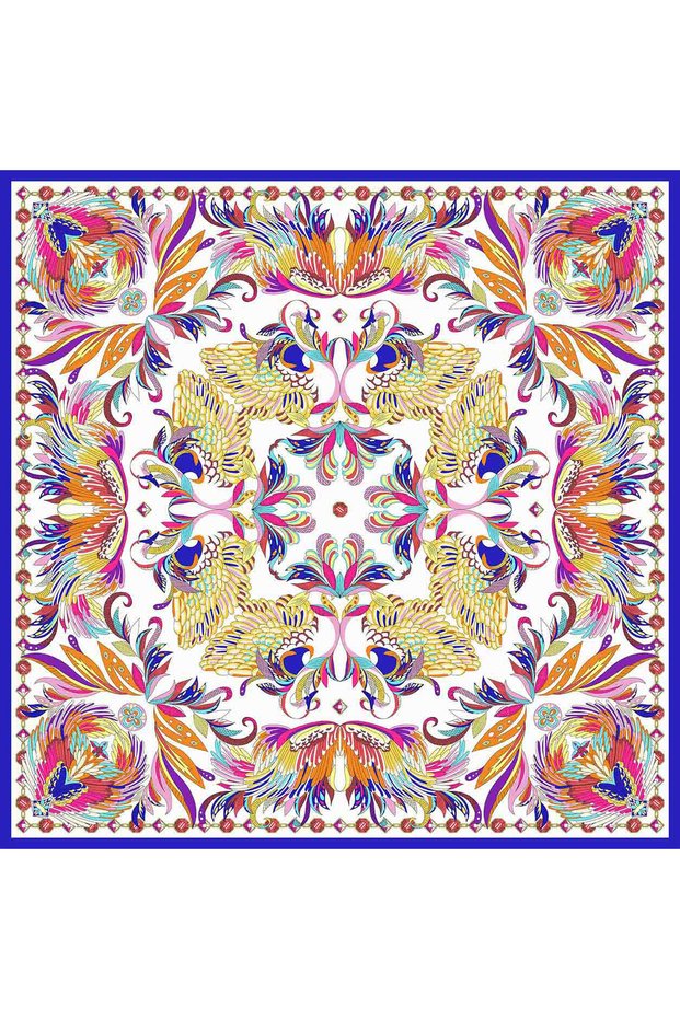 ✨ 100% Pure Silk Twill Scarf - Special Design with Tok Duruşlu ✨ 90X90