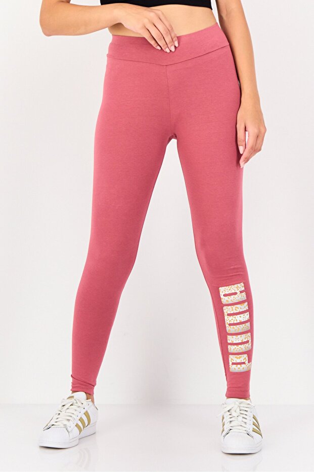 Women Sportswear Fit Pull On Training Leggings, Pink