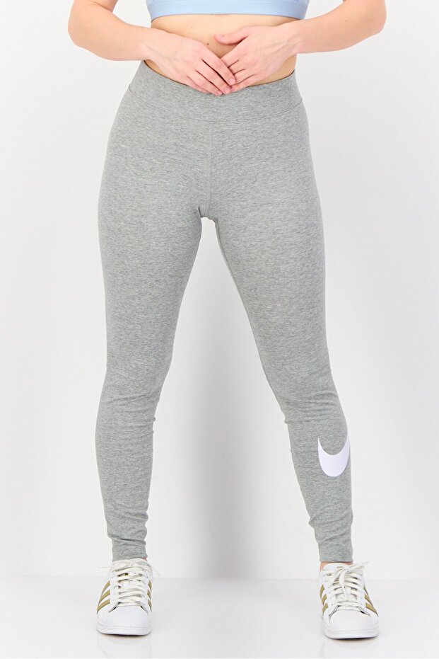 Women Tight Fit Running Leggings, Heather Grey