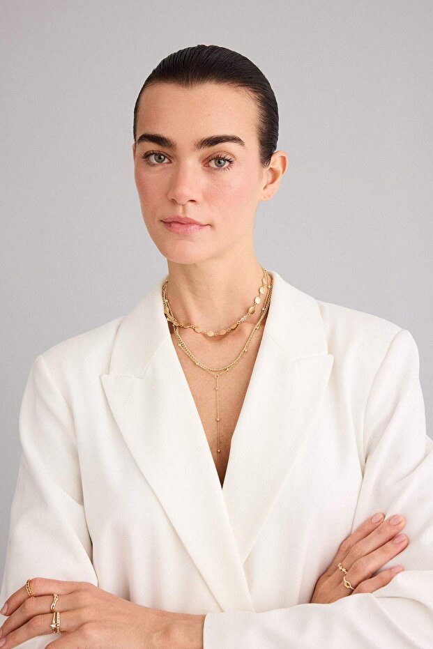 Women's 3-Piece Necklace H1744Axns