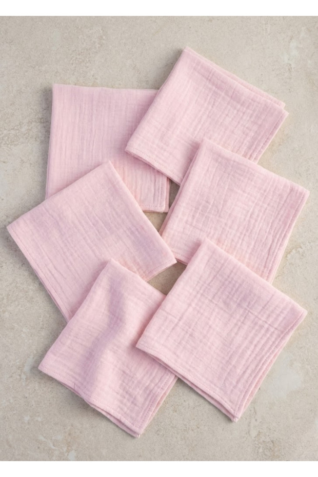 Organic Cotton Wrap 25x25cm Baby Mouth Wipes Multi-Purpose Set of 6 Baby Wipes Sweat Cloth