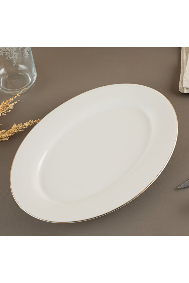 Alisa Gold Boat Plate 30 cm