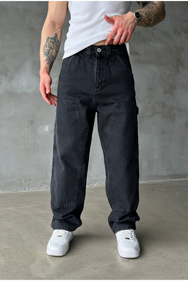 Extra Baggy Panch Detail Premium Trousers Gj