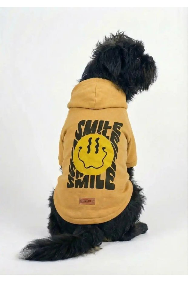 Cat and Dog Outfit & Dress - Yellow Hoodie Smile