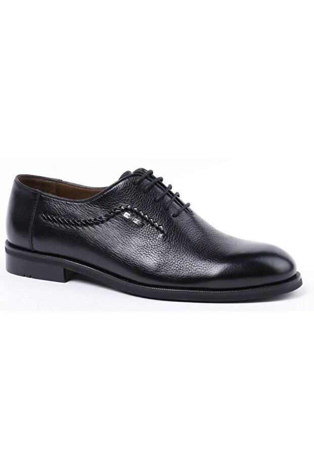 104h04 Black Lace-Up Neolite Sole Men's Shoes