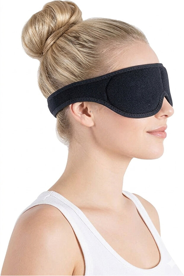 2 Pieces Black Yoga Eye Patch - Soft Unisex Sleep Mask