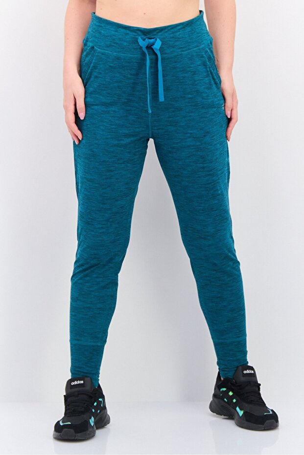 Women Sportswear Fit Training Jogger Pants, Heather Teal Green