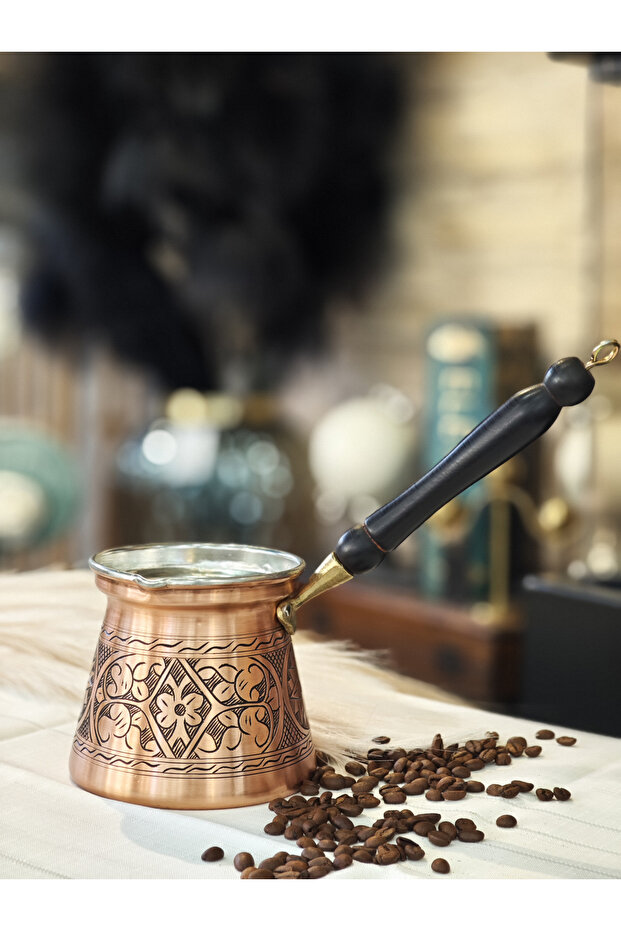 وعاء قهوة نحاسي كبير الحجم - 1
