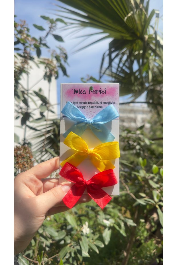 Baby Tonlar Saçı Az Baby Hair Clip Set 3-Piece (Baby Hair Clip That Does Not Hurt Hair)