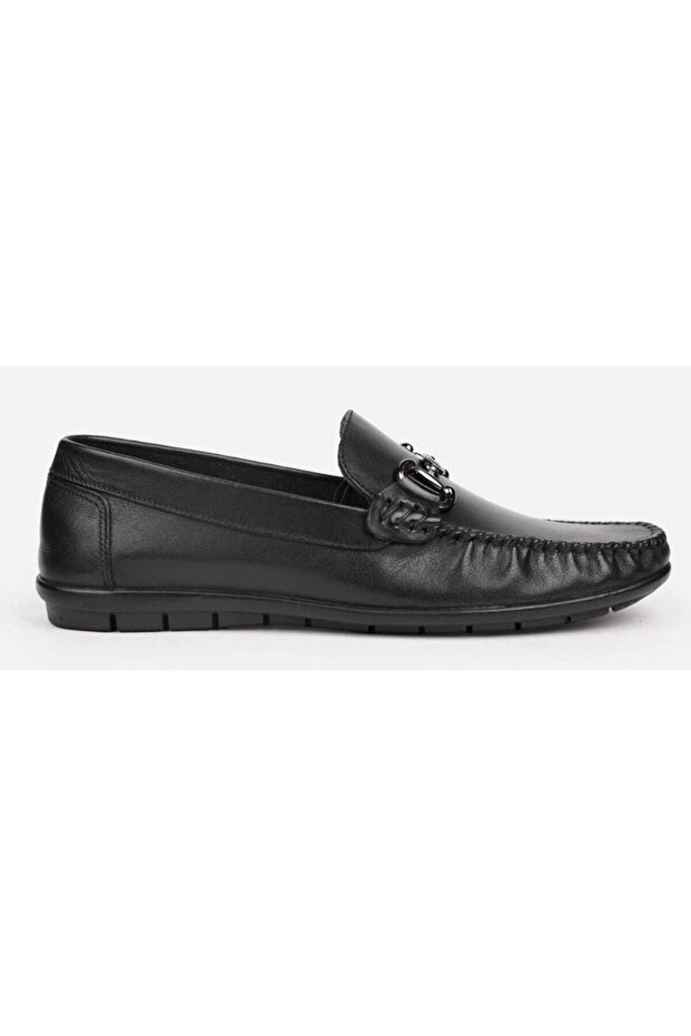 90146 Black Men's Loafer Casual Leather Shoes