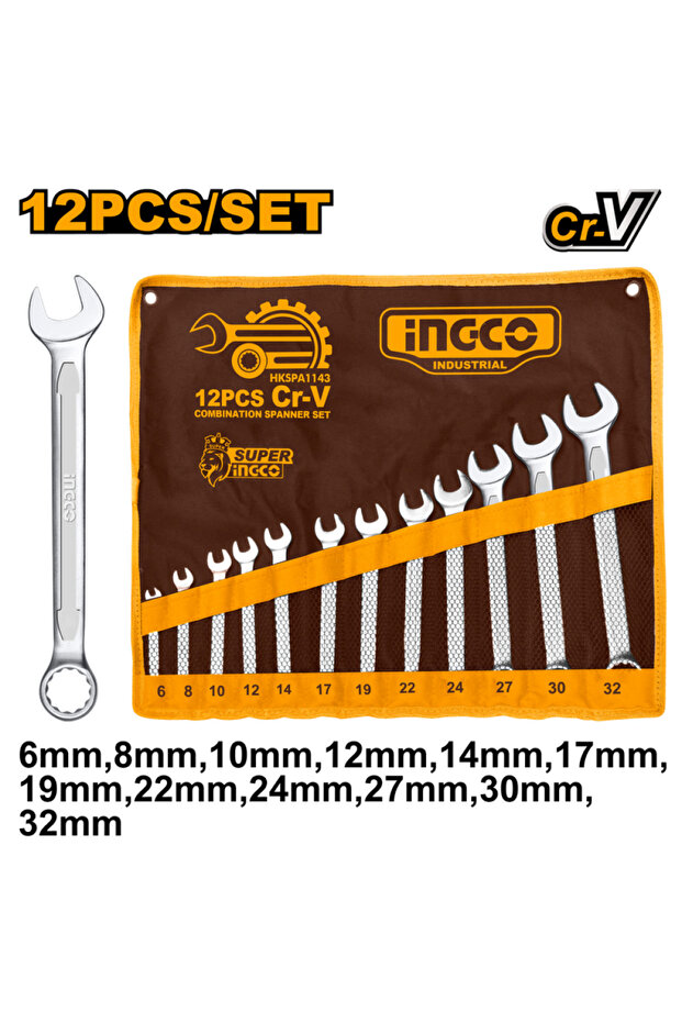 12pcs Combination Spanner Set - 2
