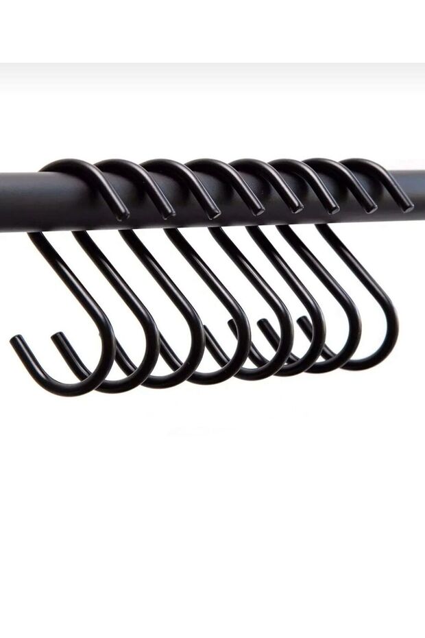 Multi-Purpose Metal 5-Piece Black Hook Hanger