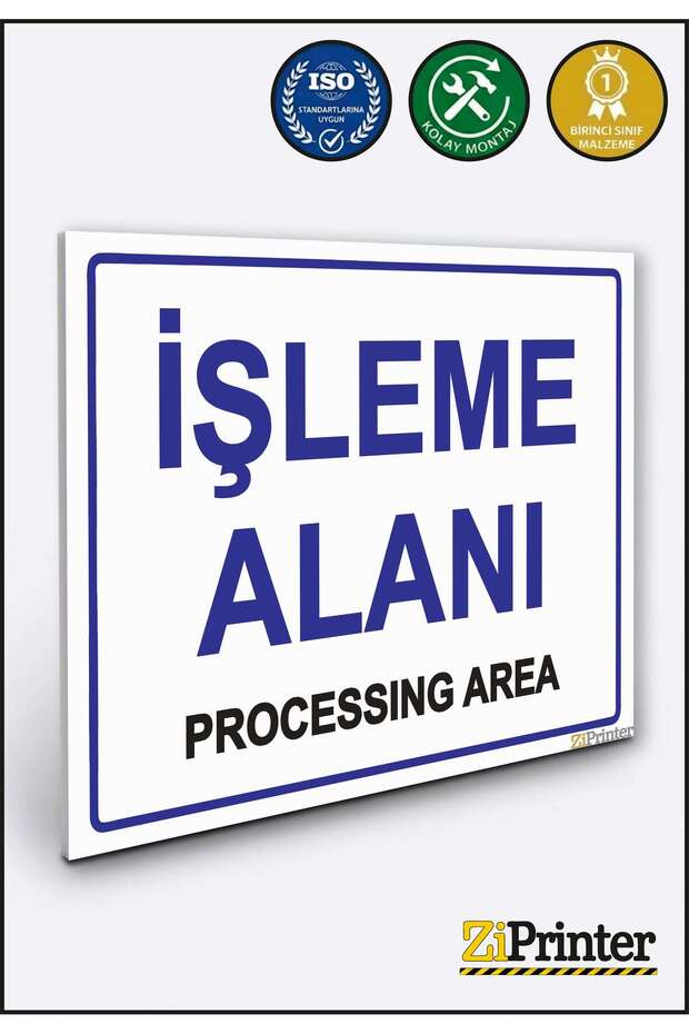 Processing Area Processing Area Isg Warning Sign Dekota 15X20 cm - 1