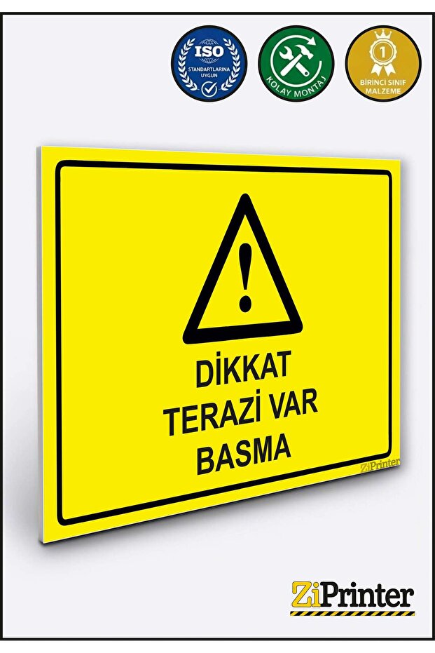 Caution: Scales Present - Warning Sign Dekota 25X35 cm