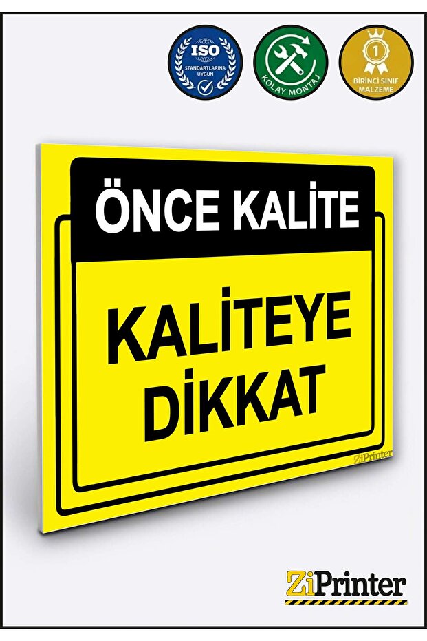 Quality First. Pay Attention to Quality Isg Warning Sign Dekota 50X70 cm