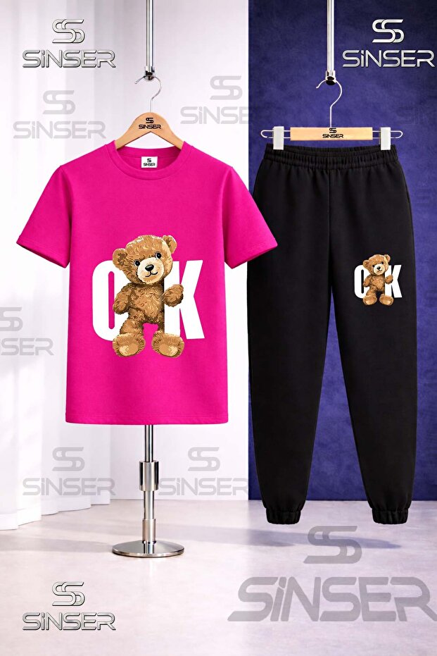 Children's Ayicik Ok Byz Printed T-Shirt Tracksuit Set