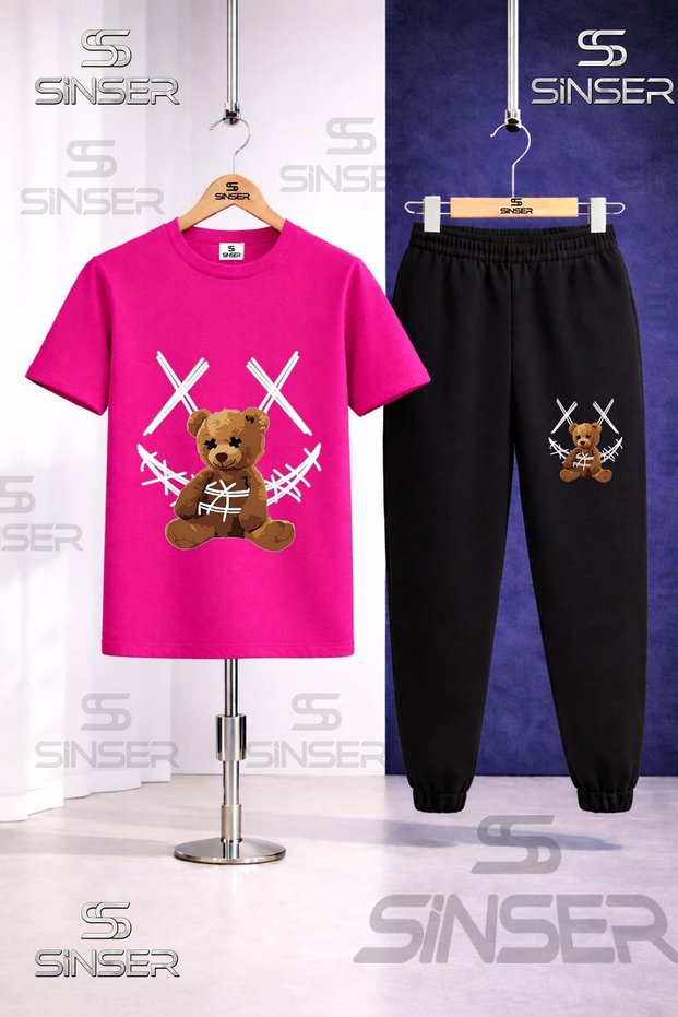 Children's Ayicik Yarn Carpi Byz Printed T-Shirt Tracksuit Set