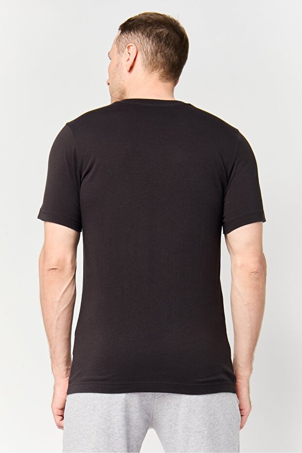 Men Sportswear Fit Camouflage Logo Short Sleeve Outdoor T-Shirt, Black - 4