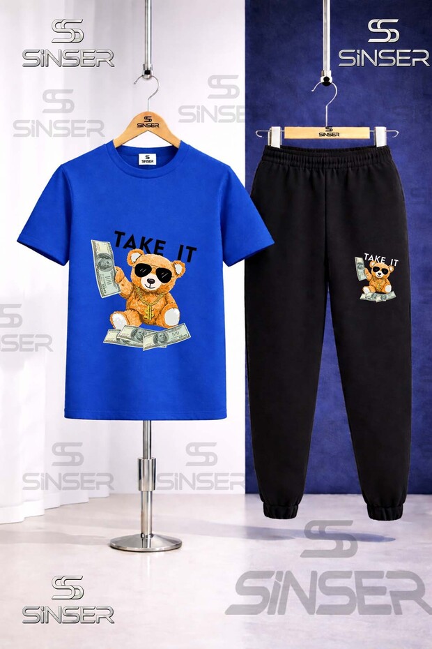 Children's Ayicik Take It Syh Printed T-Shirt Tracksuit Set