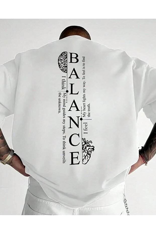 Sirt Balance Text Printed White Tshirt