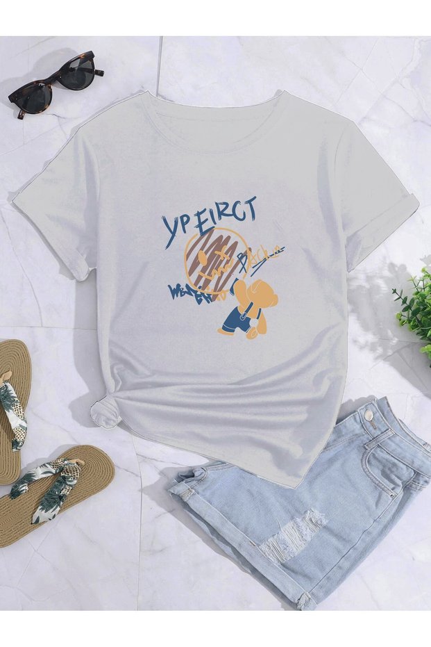 Oversize emoji printed T-shirt