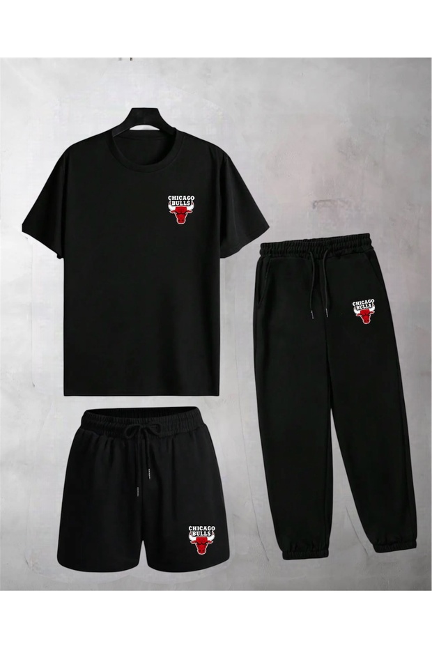 New Season Unisex T-Shirt -Sweatpants-Shorts 3-Piece Summer Tracksuit Combination