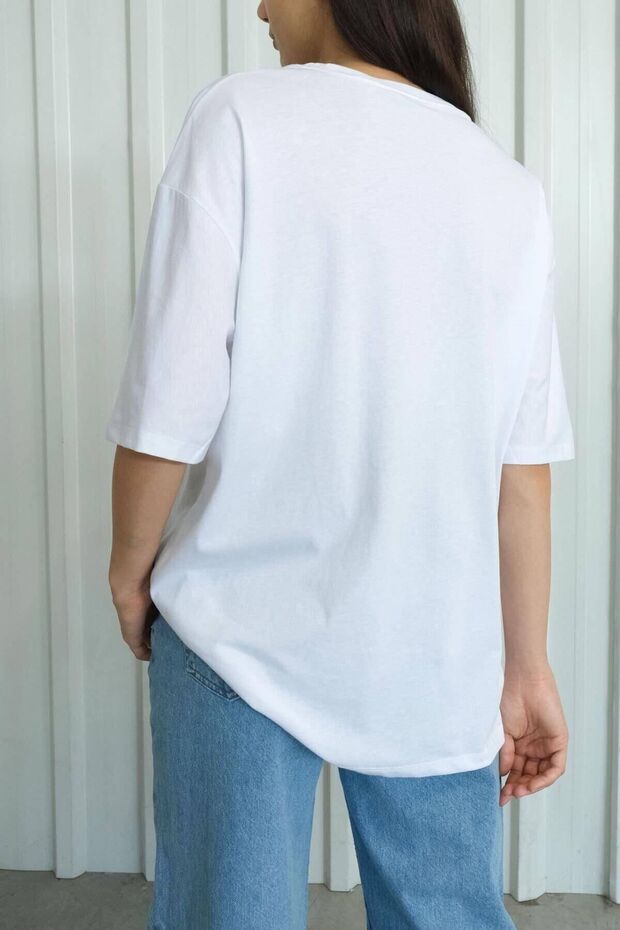 Crew Neck Basic T-shirt P10111-M3 - 3
