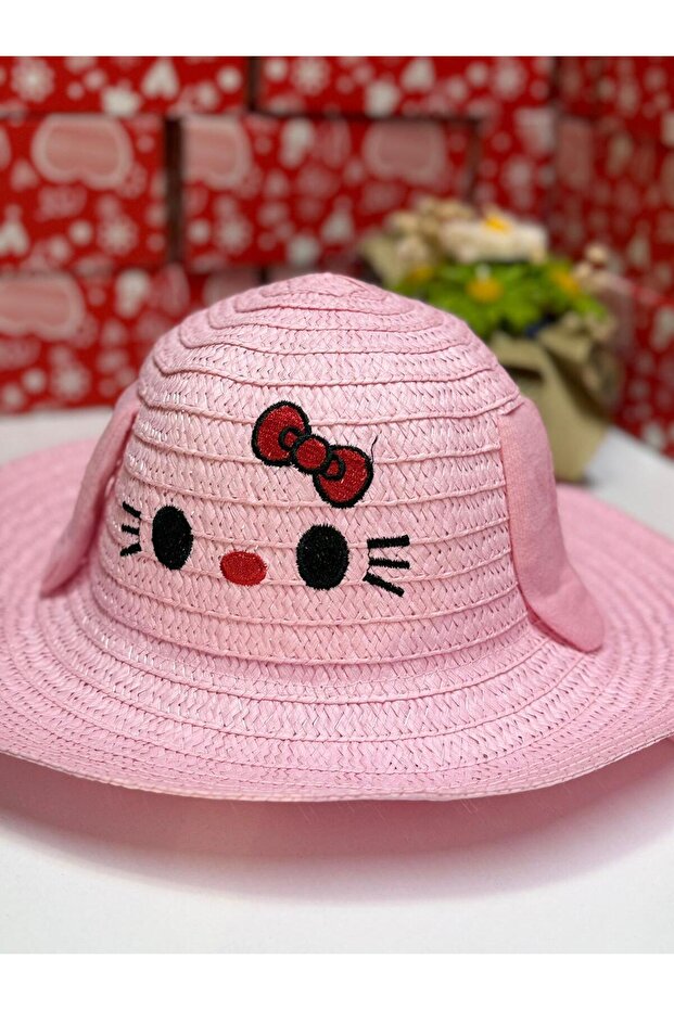 Custom Made Unique Design Moving Ears Playing 2-10 Years Old Straw Summer Children's Hat
