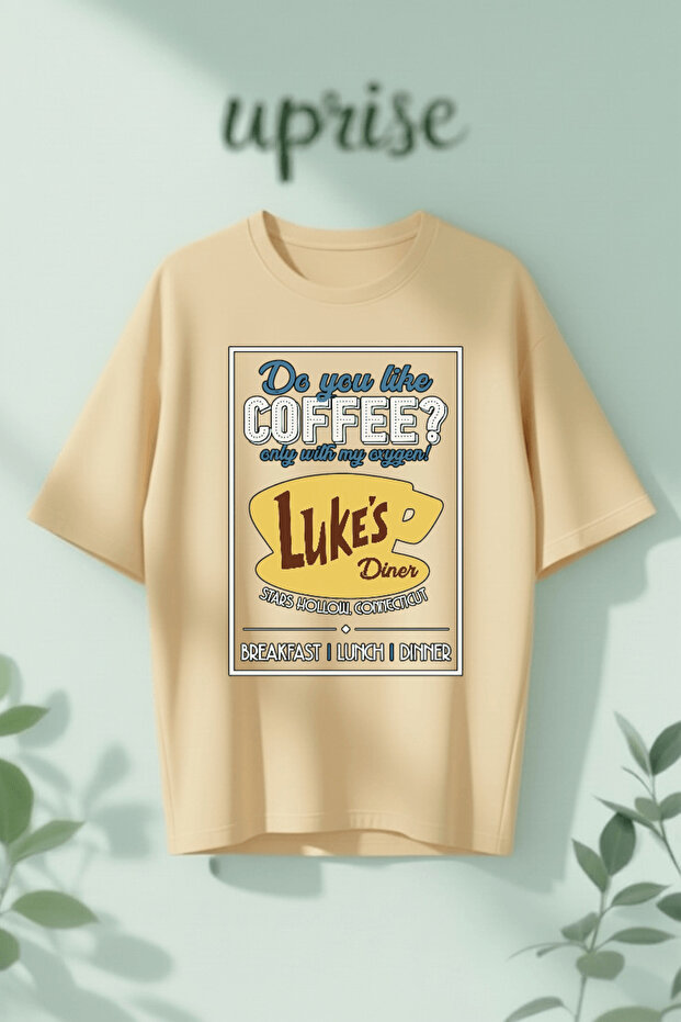 Gilmore Girls Lukes Diner Printed Cotton Oversize T-Shirt