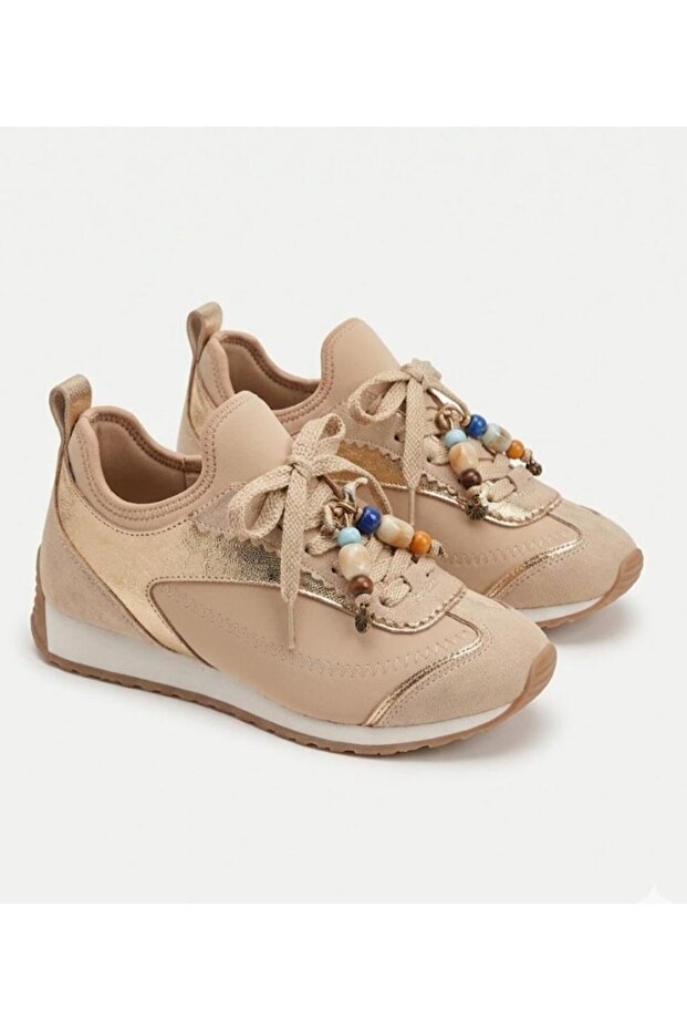 Beige Women's Sports Shoes Sneaker Casual Shoes