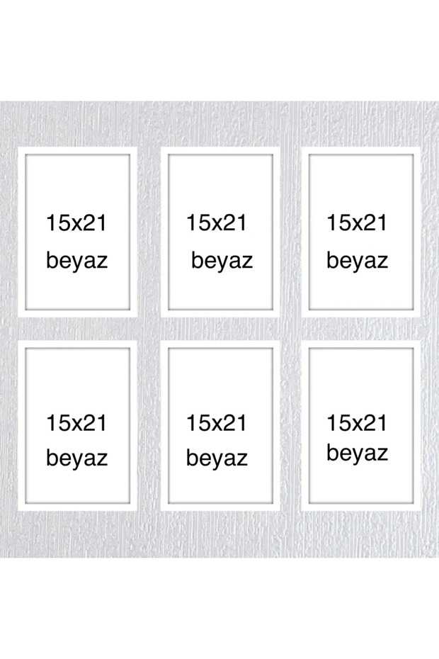 15×21 عبوة من 6 قطع إطار أبيض