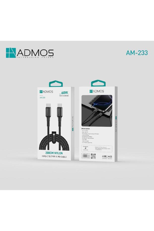 كابل AM-233 من نوع C إلى نوع C مع تقنية PD