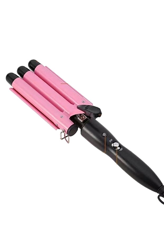 3 Barrel 25mm Tourmaline Hair Waver Curling Iron Wand Salon Styler for Waves Crimps