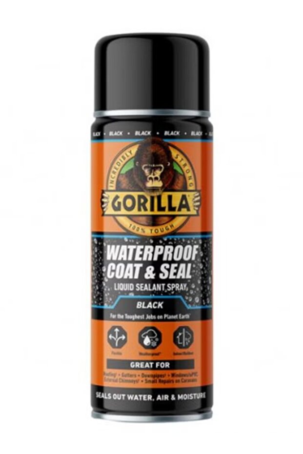Glue Waterproof Coat & Seal Spray Black 450Ml