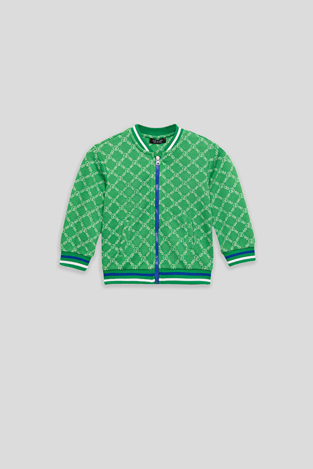 Baby Boy Patterned Tracksuit Top
