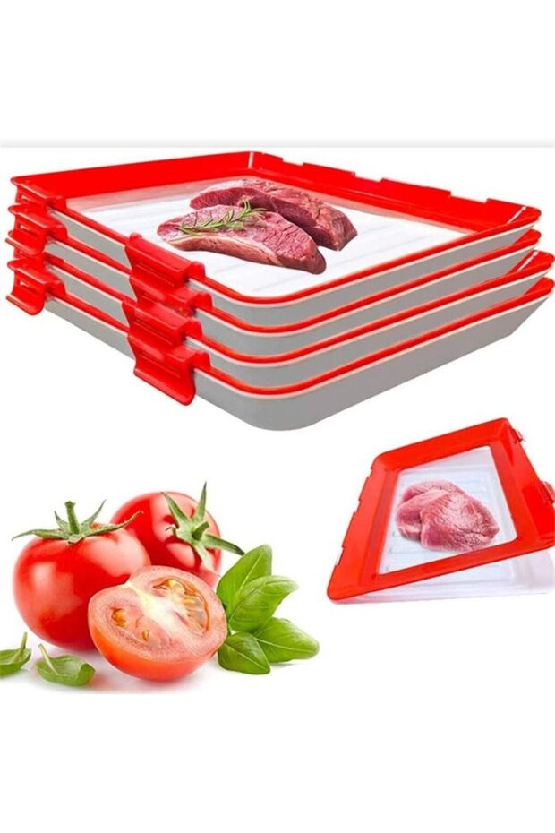 Reusable Food Storage Tray – Stackable Meal Prep Set, Refrigerator Organization