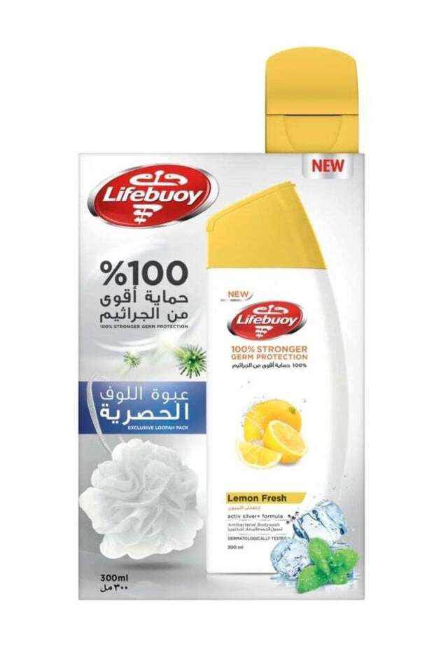 صابون سائل للاستحمام برائحة الليمون المنعشة أبيض 300 مل