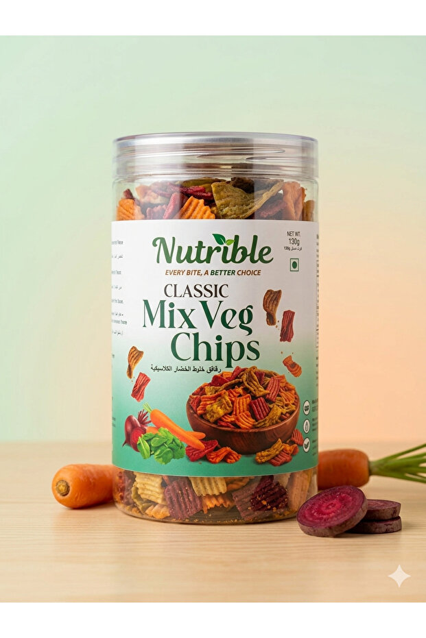 Baked Mixveg Chips 130g - No artificial flavours | Gluten Free and Vegan