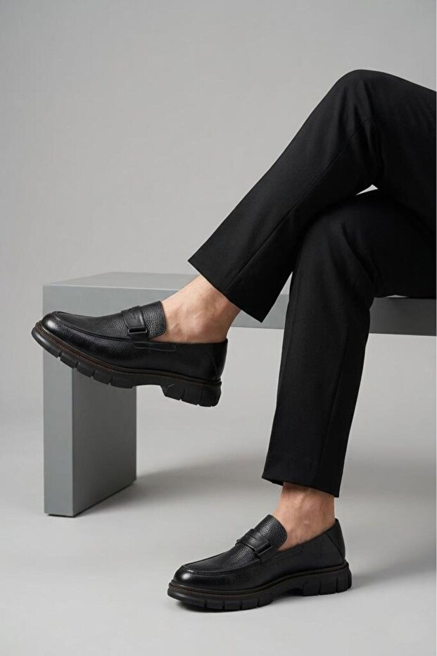 Ps-3107 Men's Genuine Leather Loafer Shoes