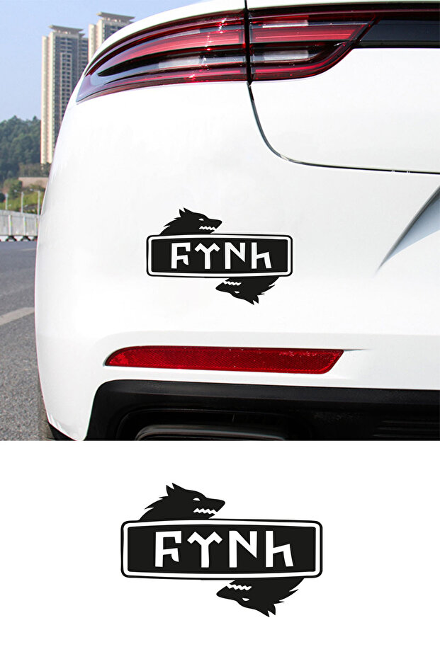 Göktürk Turkish Auto Sticker Bozkurt Car Window Sticker - Turkish Symbol Sticker 15X10Cm