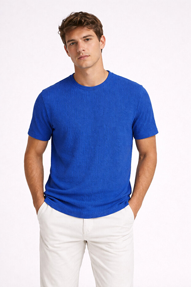 Men's Bürümcük T-Shirt Crew Neck 100% Cotton Oversize / Regular Fit Summer Basic T-Shirt