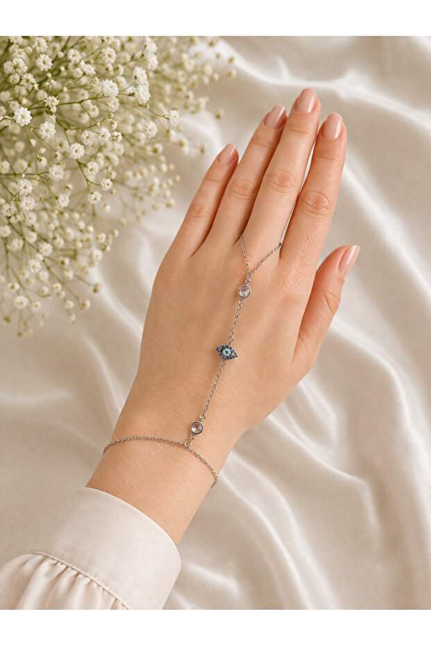 Nazar Collection Minimal Evil Eye Figured Shahmeran Bracelet – Elegant Thin Women's Jewelry