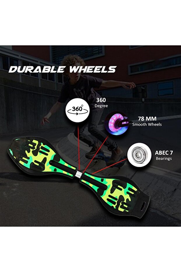 Skateboard with LED Wheels - 2