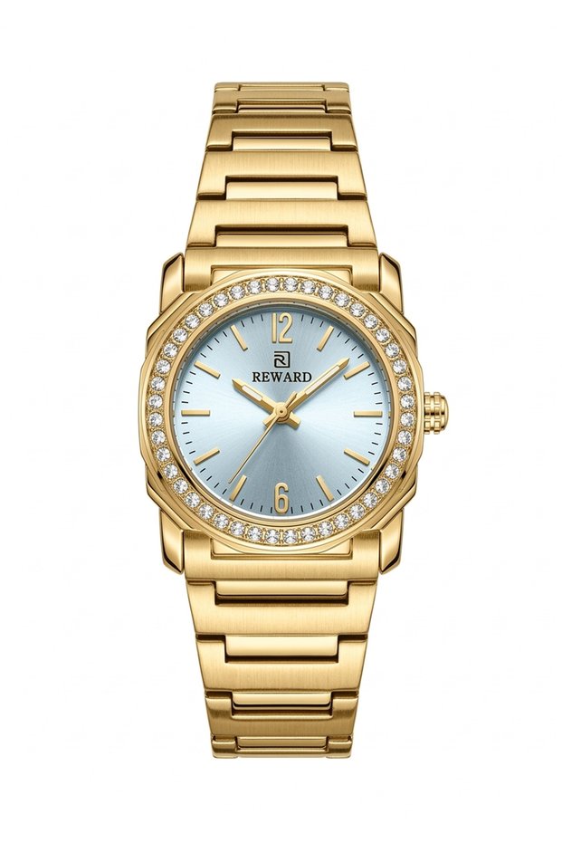 Women's Gold Stone Dial Metal Cord Wristwatch 2 Years Warranty
